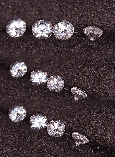 3 mm, White Sapphire-Lab-round